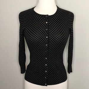Banana Republic Black and White Polka Dot Cardigan